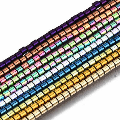 Electroplate Non-magnetic Synthetic Hematite Beads Strands