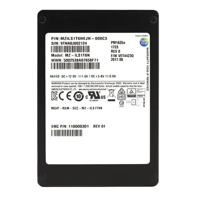 MZ-ILS1T6N Samsung Enterprise PM1635a Series 1.6TB Multi-Level Cell SAS 12Gb/s Mixed-Use 2.5-Inch Solid State Drive
