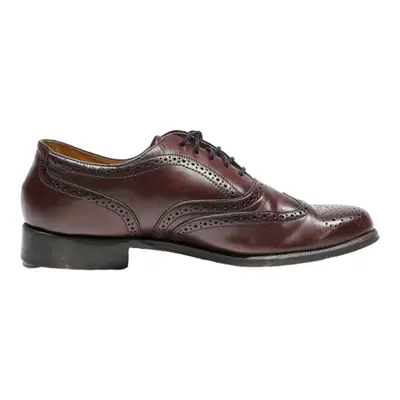 BINKDALE Brogue Shoes Maroon Leather Mens UK 9.5
