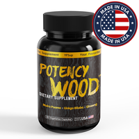 Potency Wood Energy Stamina Supplements - Ginseng Ashwagandha Gingko Tribulus, Adaptogen, Brain, Immune Health, Antioxid