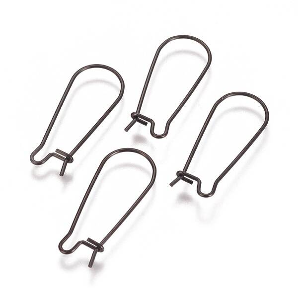 304 Stainless Steel Hoop Earrings Findings Kidney Ear Wires