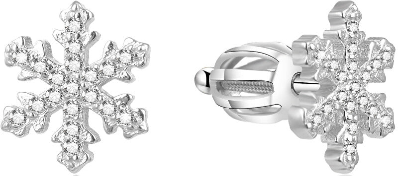 Beneto Snowflakes Silver Earrings AGUP1596S