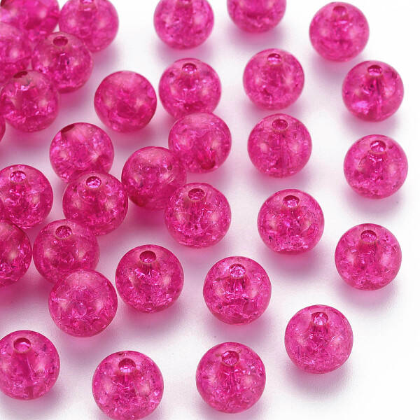 Transparent Crackle Acrylic Beads