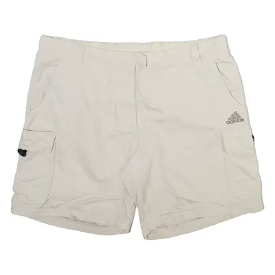 ADIDAS Womens Cargo Shorts Cream XL W36