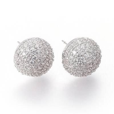 Brass Stud Earrings