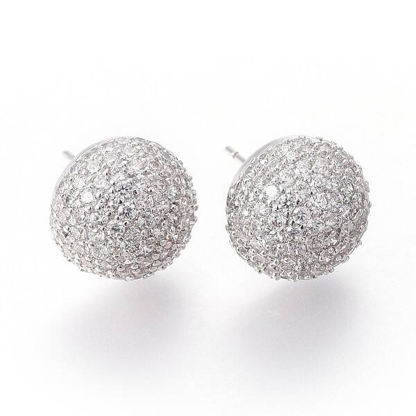 Brass Stud Earrings