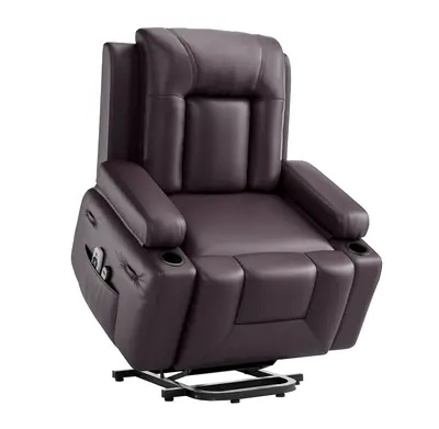 Garvee Power Lift Recliner Chair with Heat & Massage, Adjustable 3 Positions & Cup Holders, PU Leather Electric Lift Chair De...