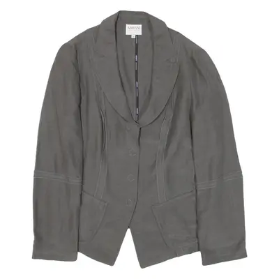 ARMANI COLLEZIONI Womens Blazer Jacket Grey Silk M