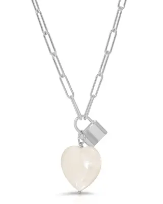 Locked in Love Necklace | Metal Color: Silver