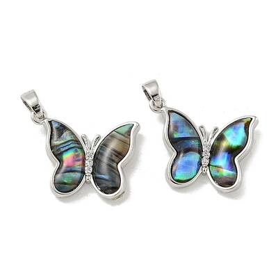 Rack Plating Brass Micro Pave Clear Cubic Zirconia Pendants