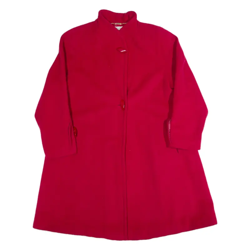 MAURICE WEINBERG Womens Overcoat Coat Red 90s M