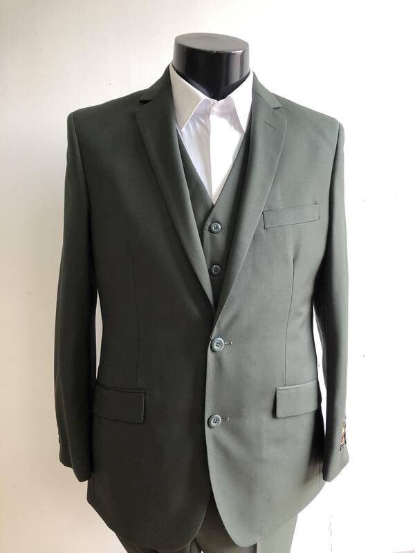 AN-2V Olive - Mens Modern Fit Suit