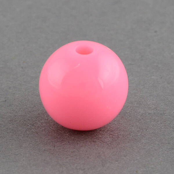 Solid Chunky Bubblegum Acrylic Ball Beads