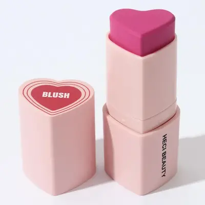 3 in 1 Heart Shaped Blush Stick, Long Lasting Blusher, Makeup Blush Bar for Women & Girls, Cheek & Eye Blush, Multi-use Blush...