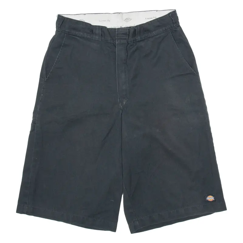 DICKIES Mens Workwear Shorts Black Relaxed M W34