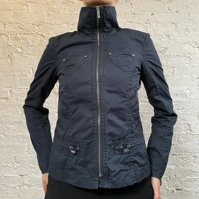 Esprit Jacket - Small Navy Cotton