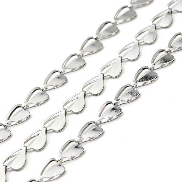 Tarnish Resistant 304 Stainless Steel Heart Link Chains