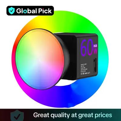 RGB COB Video Studio Lights, Handheld Continuous Lighting Livestream Softbox for Photography, Studio Video Lighting, USB Rech...