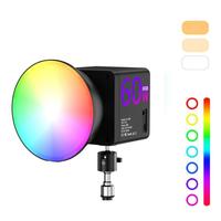 RGB COB Video Studio Lights, Handheld Continuous Lighting Livestream Softbox for Photography, Studio Video Lighting, USB Rech...