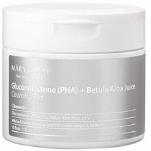 Mary & may Gluconolactone PHA + Cleansing Pad Betula Alba Juice - 70 pieces