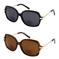Bifocal Reading Sunglasses For Women Uv400 Sun Protection Outdoor Stylish Square Frame Reader Eyewear