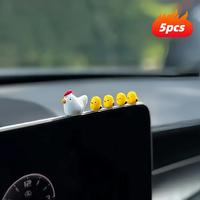 Cute Chicken Design Car Ornament, Car Dashboard Decoration, Car Interior Decorative Accessories for Car Center Console, Rearv...