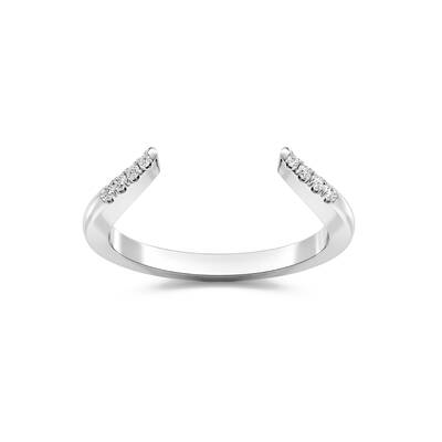 Thalia Crest 18K White Gold Lab Grown Open Diamond Wedding Band