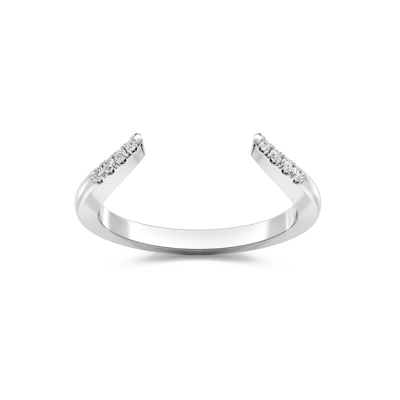 Thalia Crest 18K White Gold Lab Grown Open Diamond Wedding Band