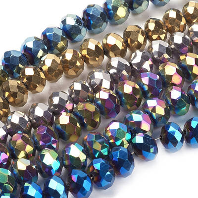 Electroplate Glass Bead Strands