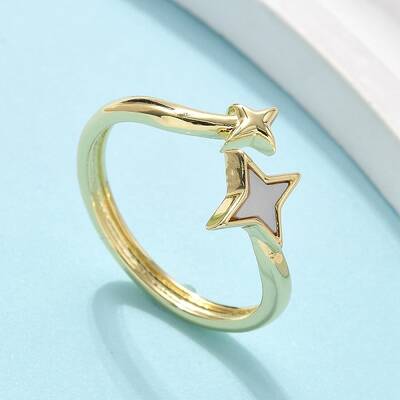 Brass Shell Cuff Rings for Women