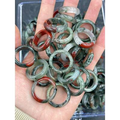 Natural Bloodstone Finger Rings