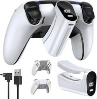 Rechargeable Battery Pack for PS5 and PS5 Edge Controller with LED Indicator, 7400mWh Battery Extender for PlayStation 5 and ...