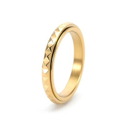 Rotatable Version Korean StyleRotatable Stainless Steel Finger Ring for Men's