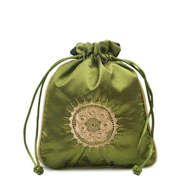 Chinese Style Rectangle Brocade Drawstring Bags