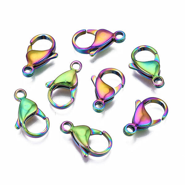 Ion Plating(IP) 304 Stainless Steel Lobster Claw Clasps