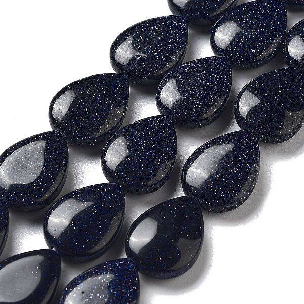 Synthetic Blue Goldstone Beads Strands