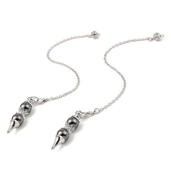 Synthetic Hematite Pointed Dowsing Pendulums