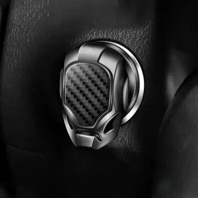 3D Metal Engine Ignition Start Stop Push Button Sticker, One Button Ignition Key Decorative Switch Button Cover, Car Interior...