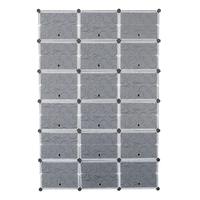 Karlhome 12-Tier Closet Organizers and Storage, 18-cube 36-grid Storage Organizer with Doors, Portable Closet Organization Cl...