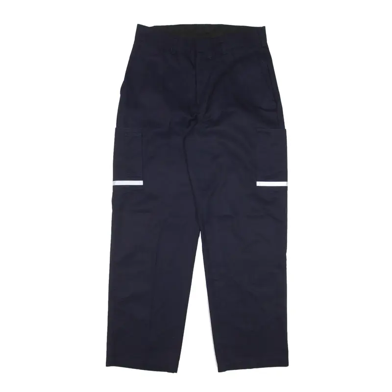 VF IMAGEWEAR Reflective Workwear Trousers Blue Relaxed Straight Mens W32 L30