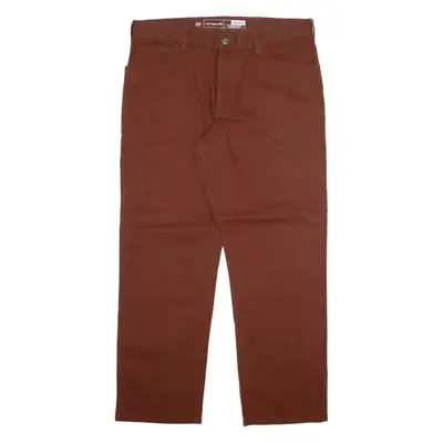 CARHARTT Mens Trousers Brown Relaxed Straight W36 L30