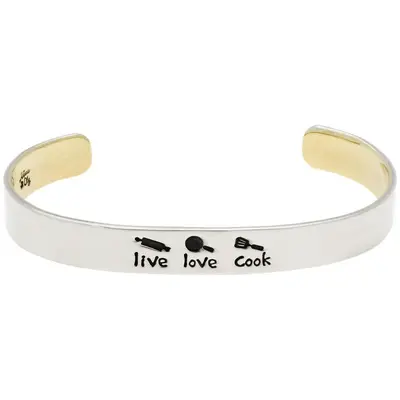 Live Love Cook Cuff Bracelet