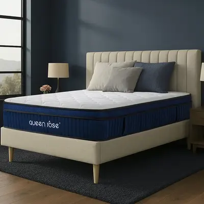 Queen Rose Fiberglass-FREE Hybrid Gel Memory Foam Mattress LITE with Lumbar Support,Soft and Comfy, 12&14 inch Queen Mattress...
