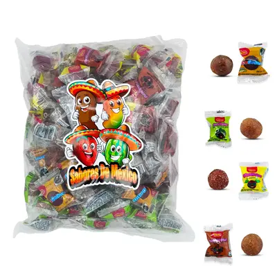 100 Pcs Vero Pica Fresa Pica Goma Mix - Spicy Strawberry, Tamarindo, Sandia, Mango Mexican Candy Dulces Mexicanos Sweet Snack...