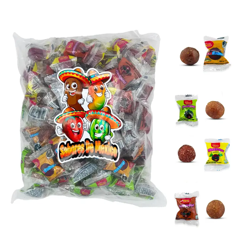 100 Pcs Vero Pica Fresa Pica Goma Mix - Spicy Strawberry, Tamarindo, Sandia, Mango Mexican Candy Dulces Mexicanos Sweet Snack...