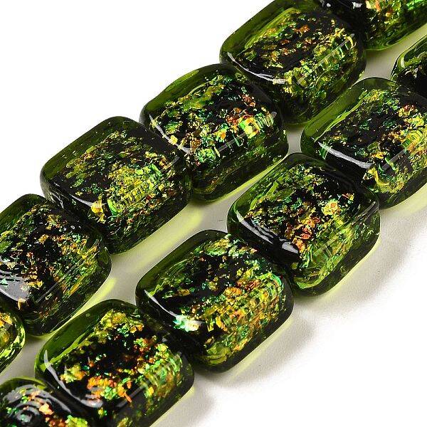Handmade Dichroic Foil Glass Beads Strands