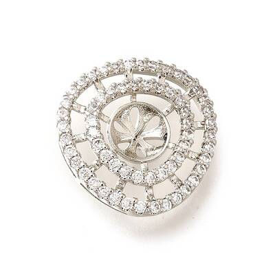 Brass Micro Pave Cubic Zirconia Pendant Bails