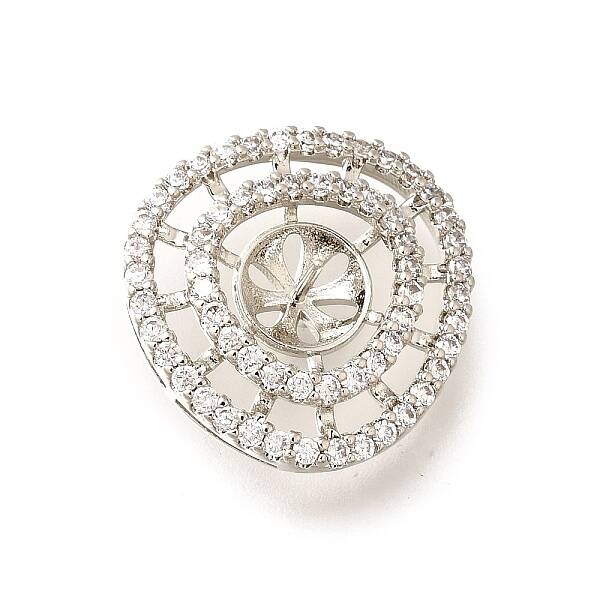 Brass Micro Pave Cubic Zirconia Pendant Bails