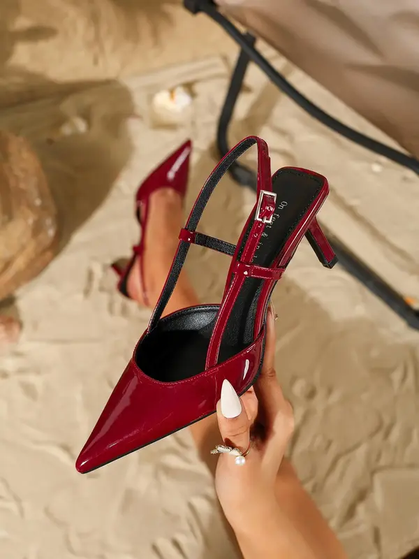 Women's Fashionable Solid Color Stiletto Heels, Elegant Pointed Toe High Heels for Women & Girls, Valentine's Day Gift for Gi...