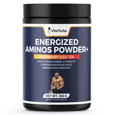 Energized Aminos Powder+ (Raspberry Iced Tea) - 360 Grams